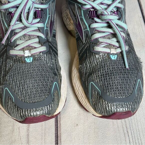 BROOKS RAVENNA DNA RUNNING ATHLETIC SHOES Women’s Sz 7.5 AQUA/ GREY - Picture 3 of 9